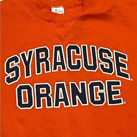 Vintage Early 2000s Syracuse Orange NCAA College Crewneck Sports Sweatshirt - Picture 3 of 4
